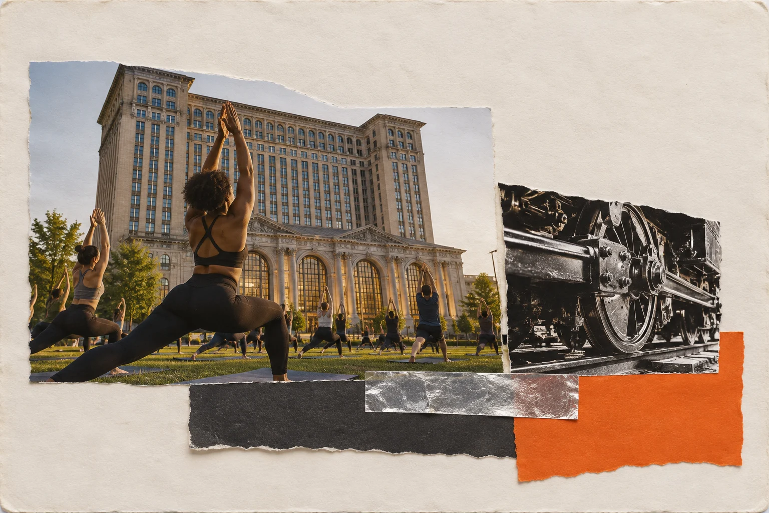 Body & soul in Detroit, collage for the KEVNS City Collages series