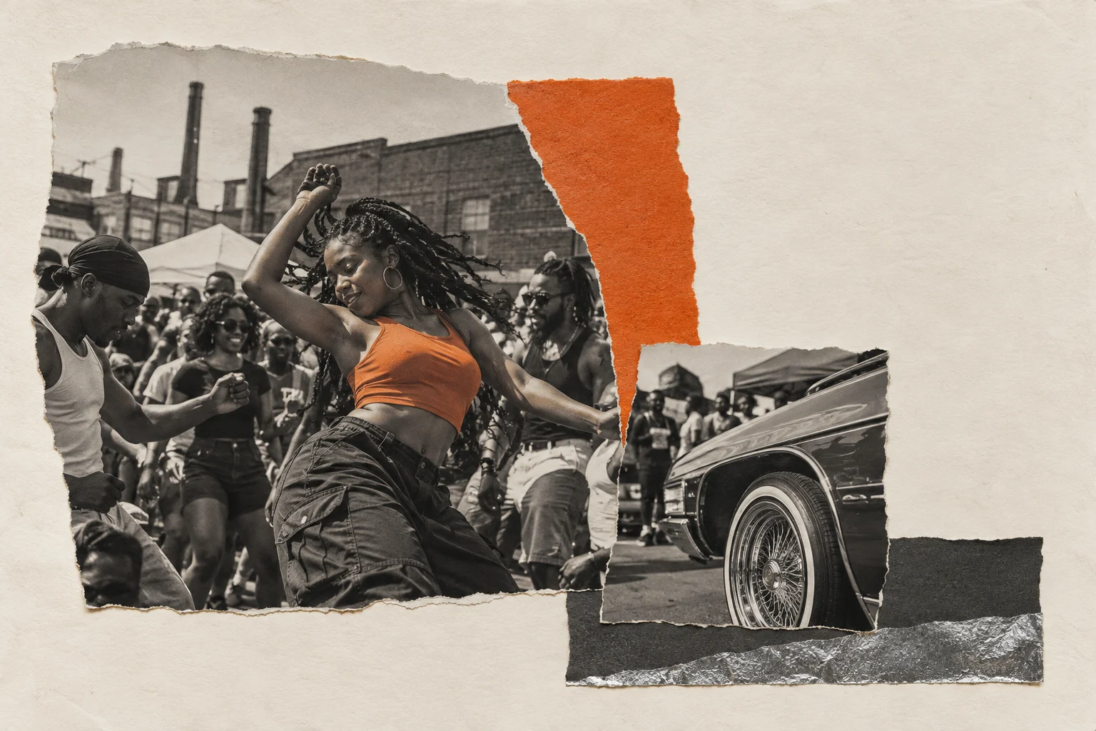 Queer in Detroit, collage for the KEVNS City Collages series