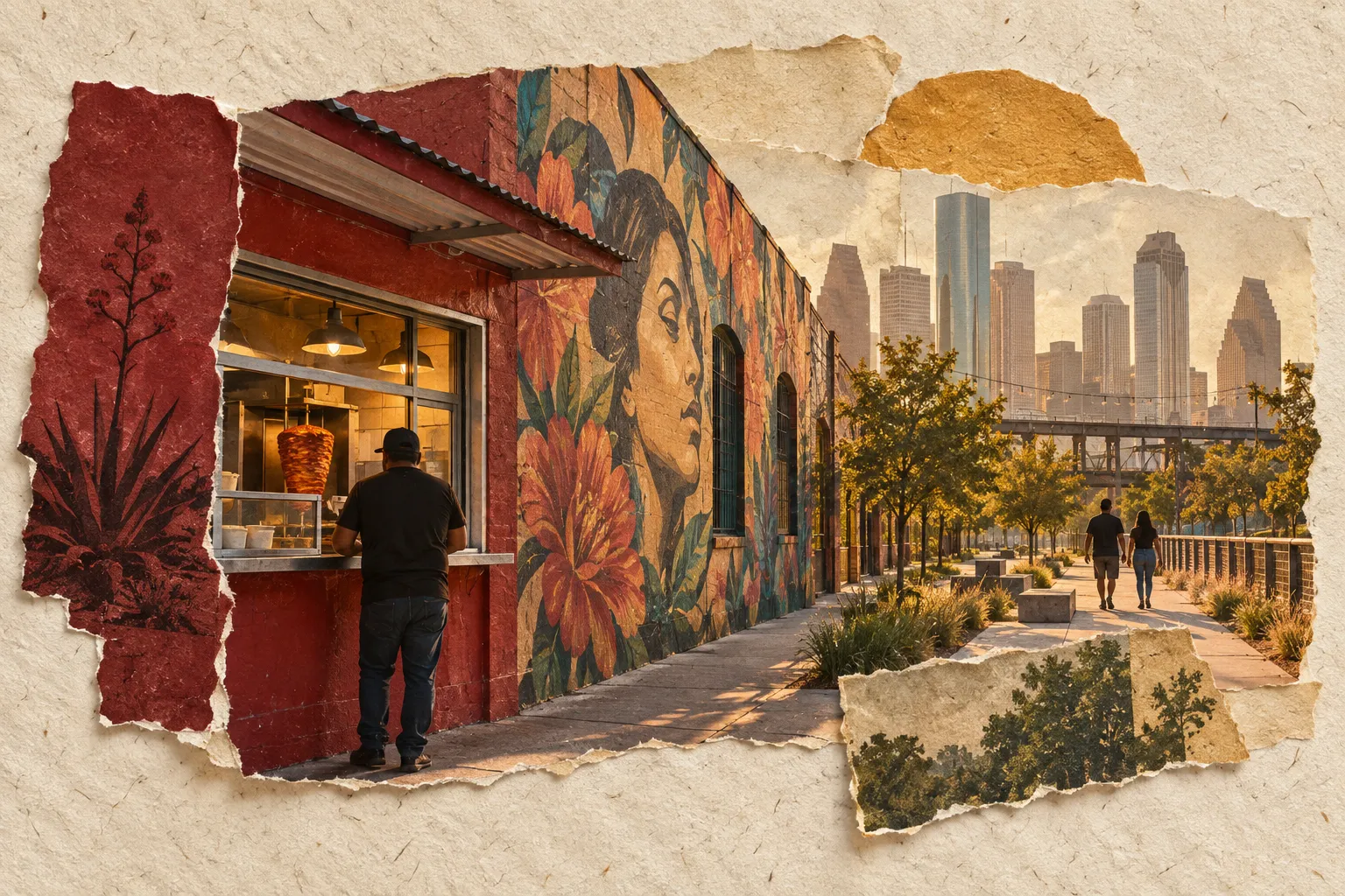 East End, collage