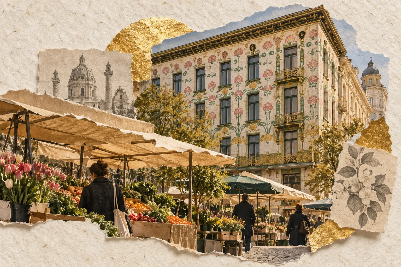 Naschmarkt, collage