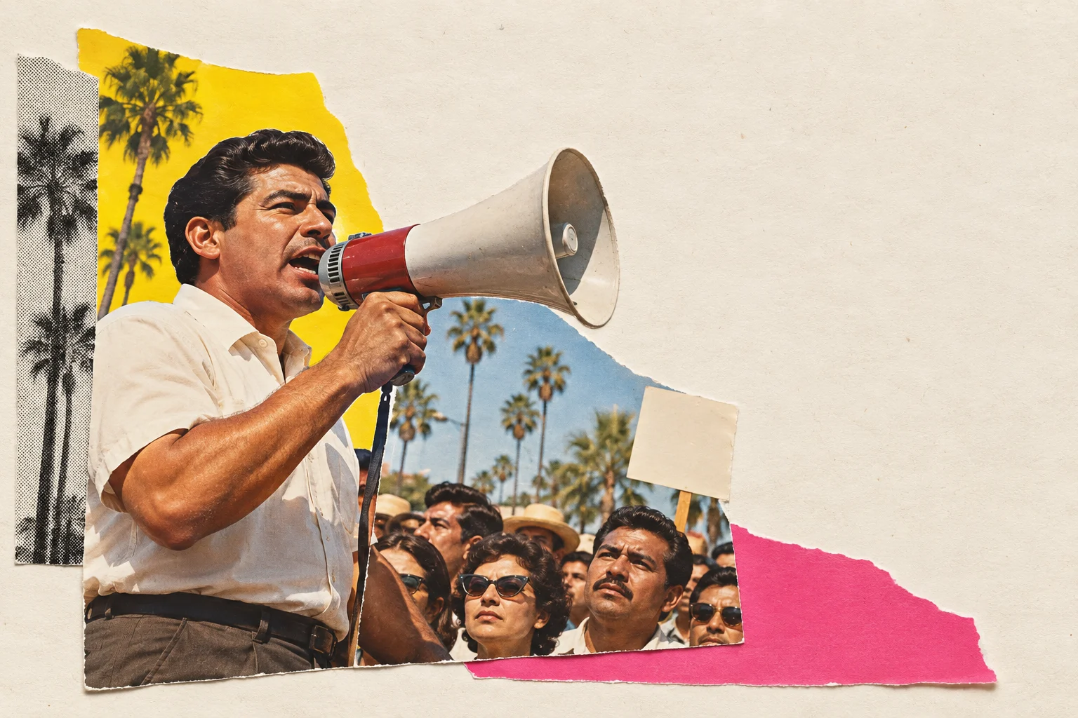 People in Los Angeles, collage for the KEVNS City Collages series