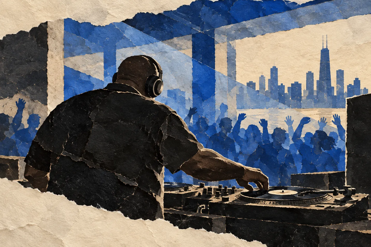 Frankie Knuckles, collage portrait for the KEVNS City Collages series