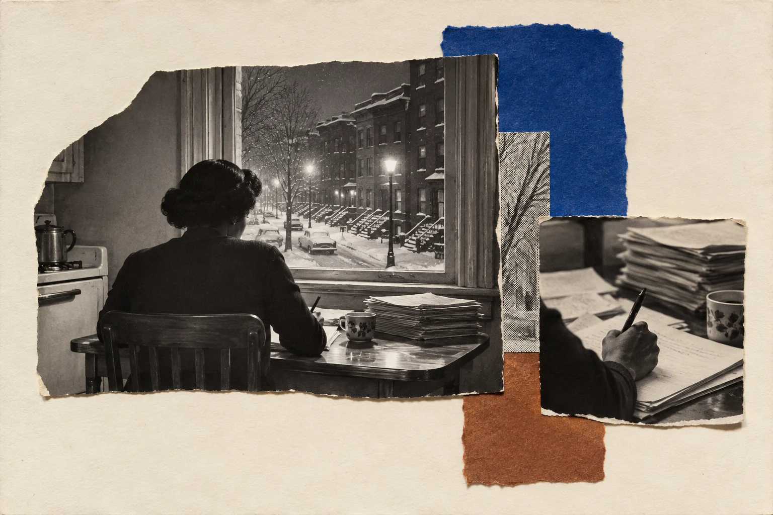 Gwendolyn Brooks, collage portrait for the KEVNS City Collages series