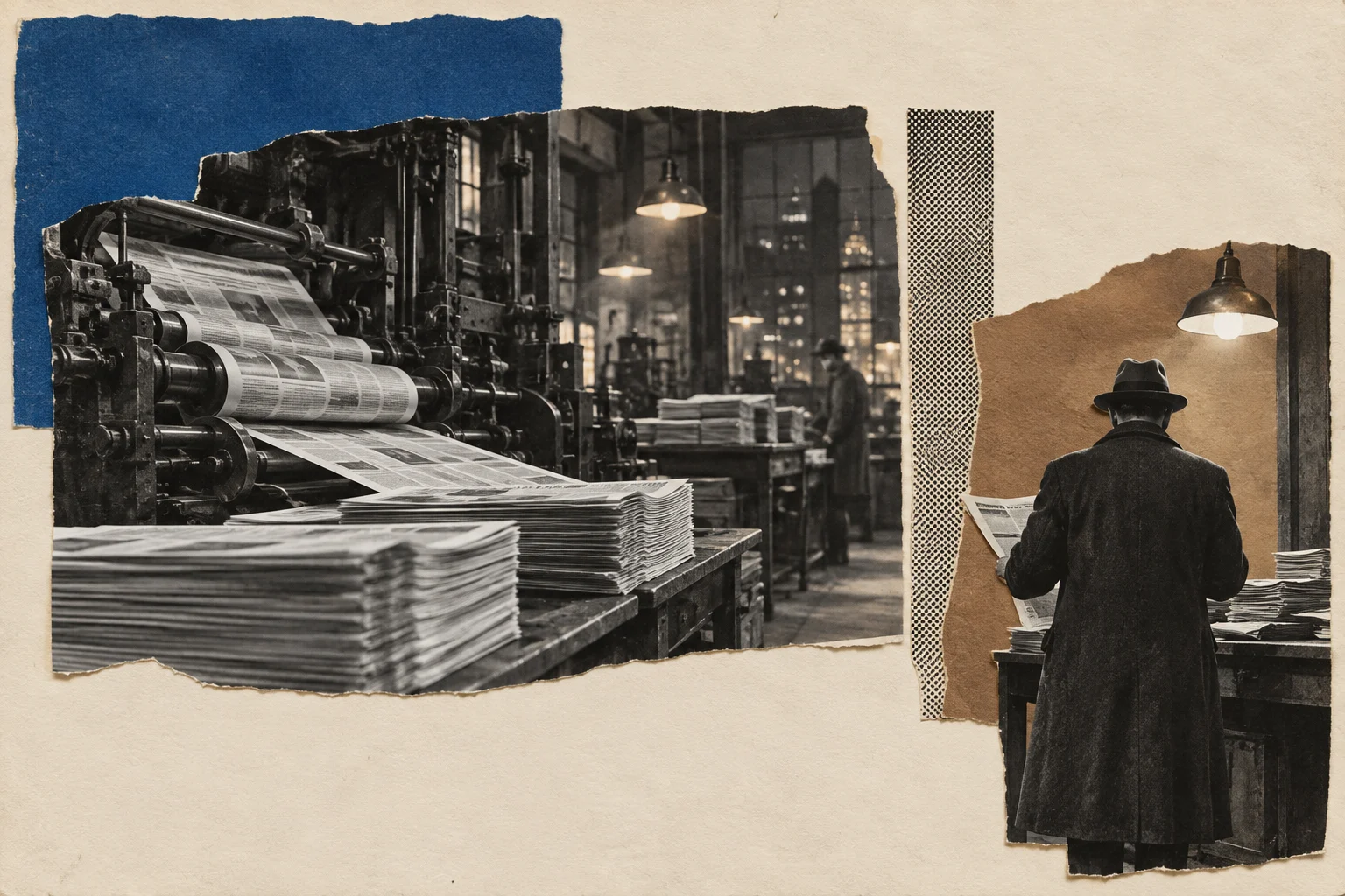 Ida B. Wells, collage portrait for the KEVNS City Collages series