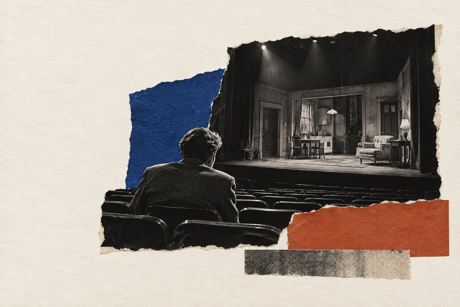 Lorraine Hansberry, collage portrait for the KEVNS City Collages series