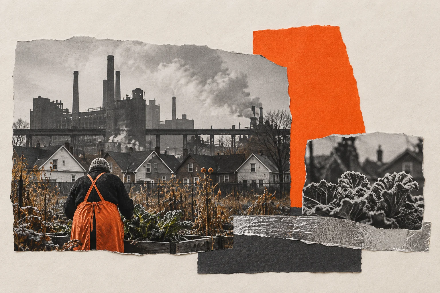 Grace Lee Boggs, collage portrait for the KEVNS City Collages series
