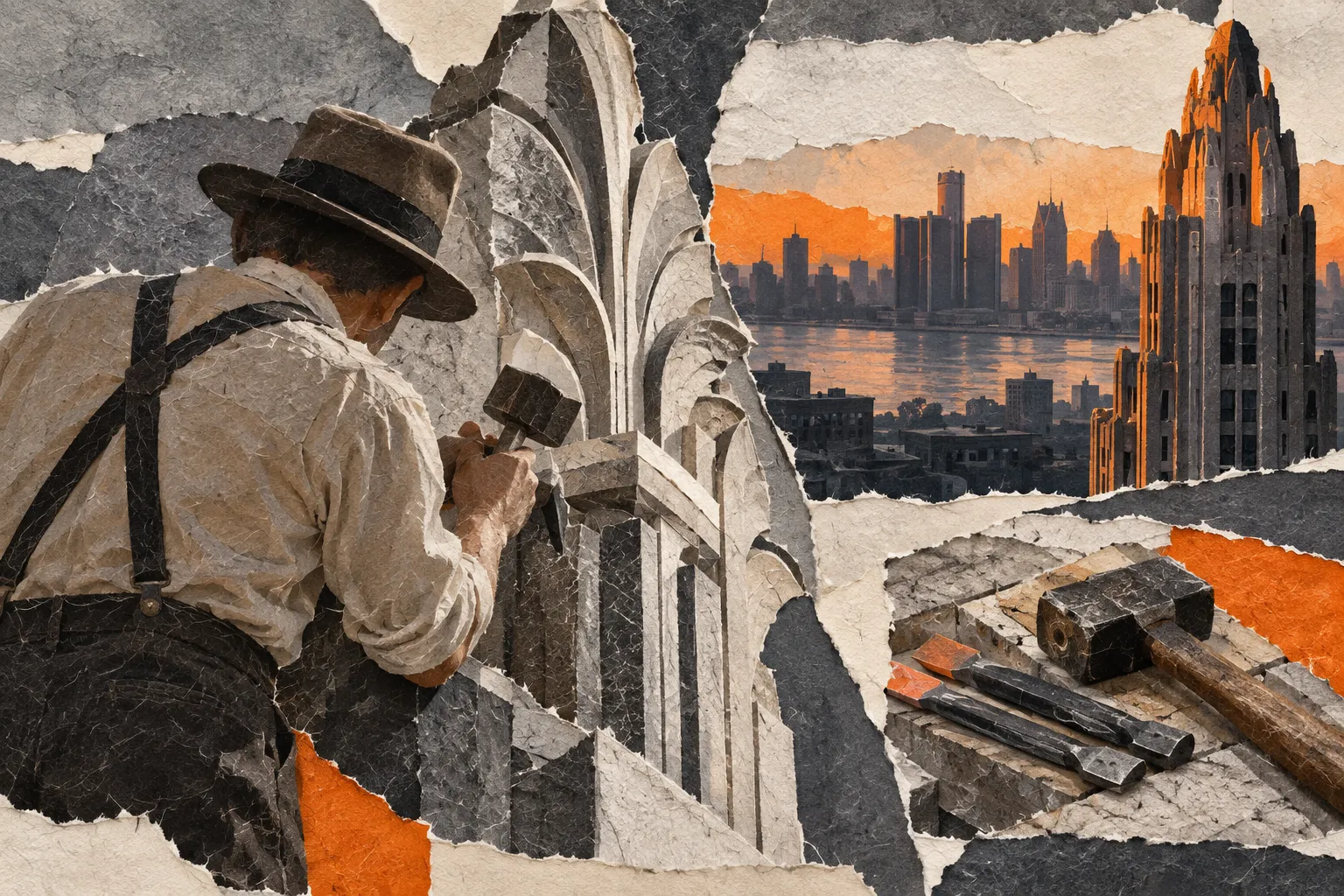 Louis Kamper, collage portrait for the KEVNS City Collages series