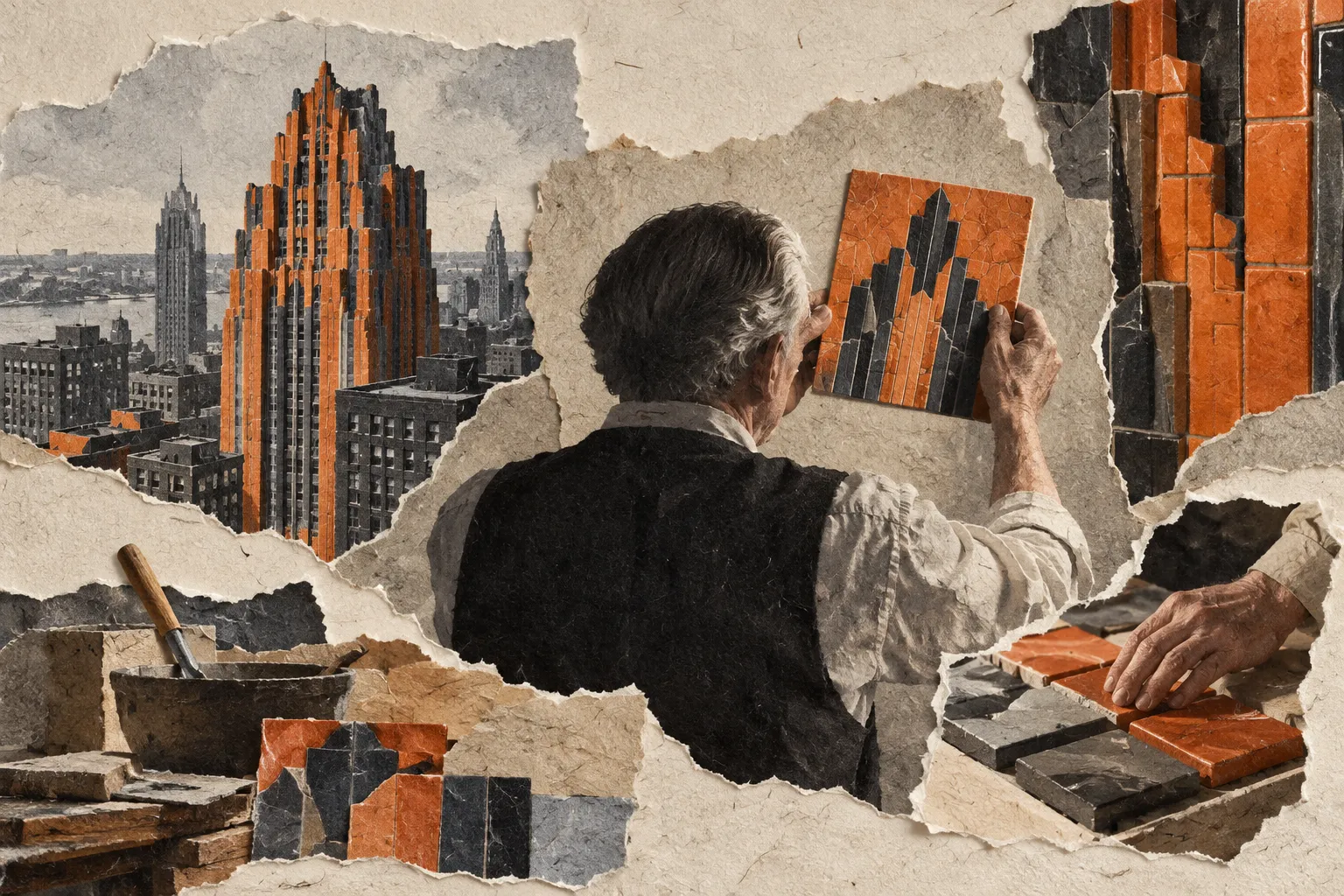 Wirt C. Rowland, collage portrait for the KEVNS City Collages series