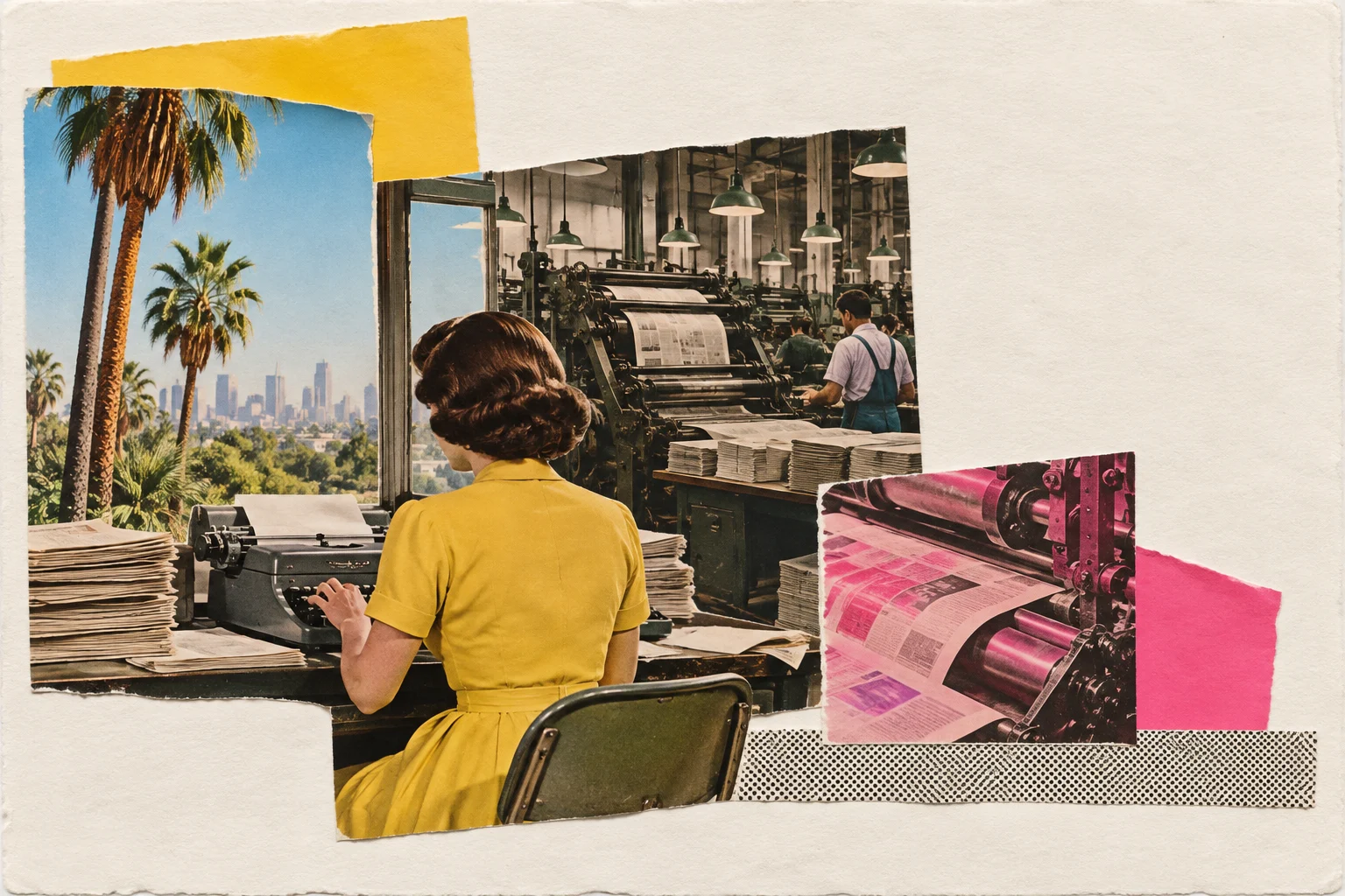 Charlotta Bass, collage portrait for the KEVNS City Collages series