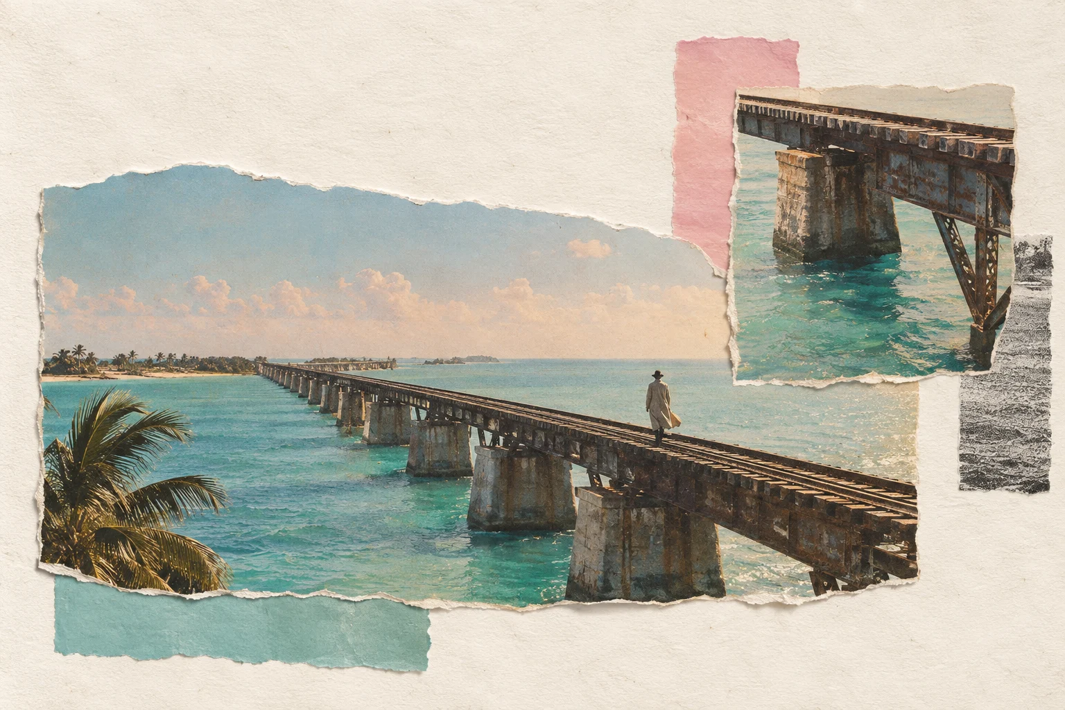 Henry Flagler, collage portrait for the KEVNS City Collages series
