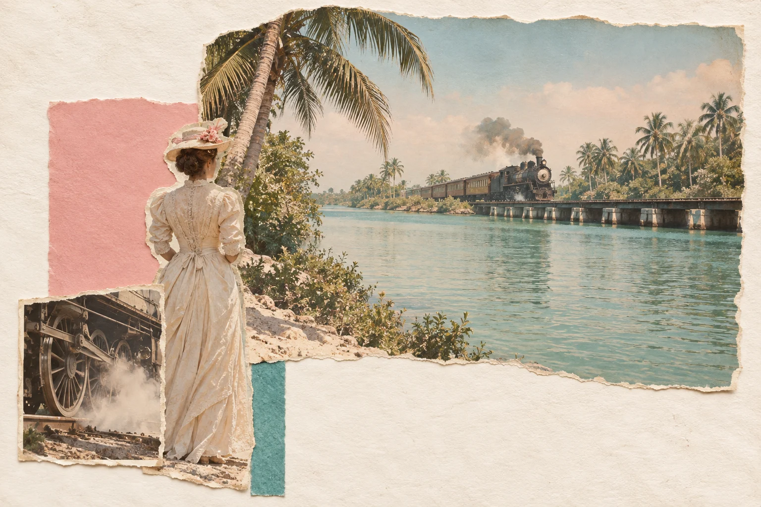 Julia Tuttle, collage portrait for the KEVNS City Collages series
