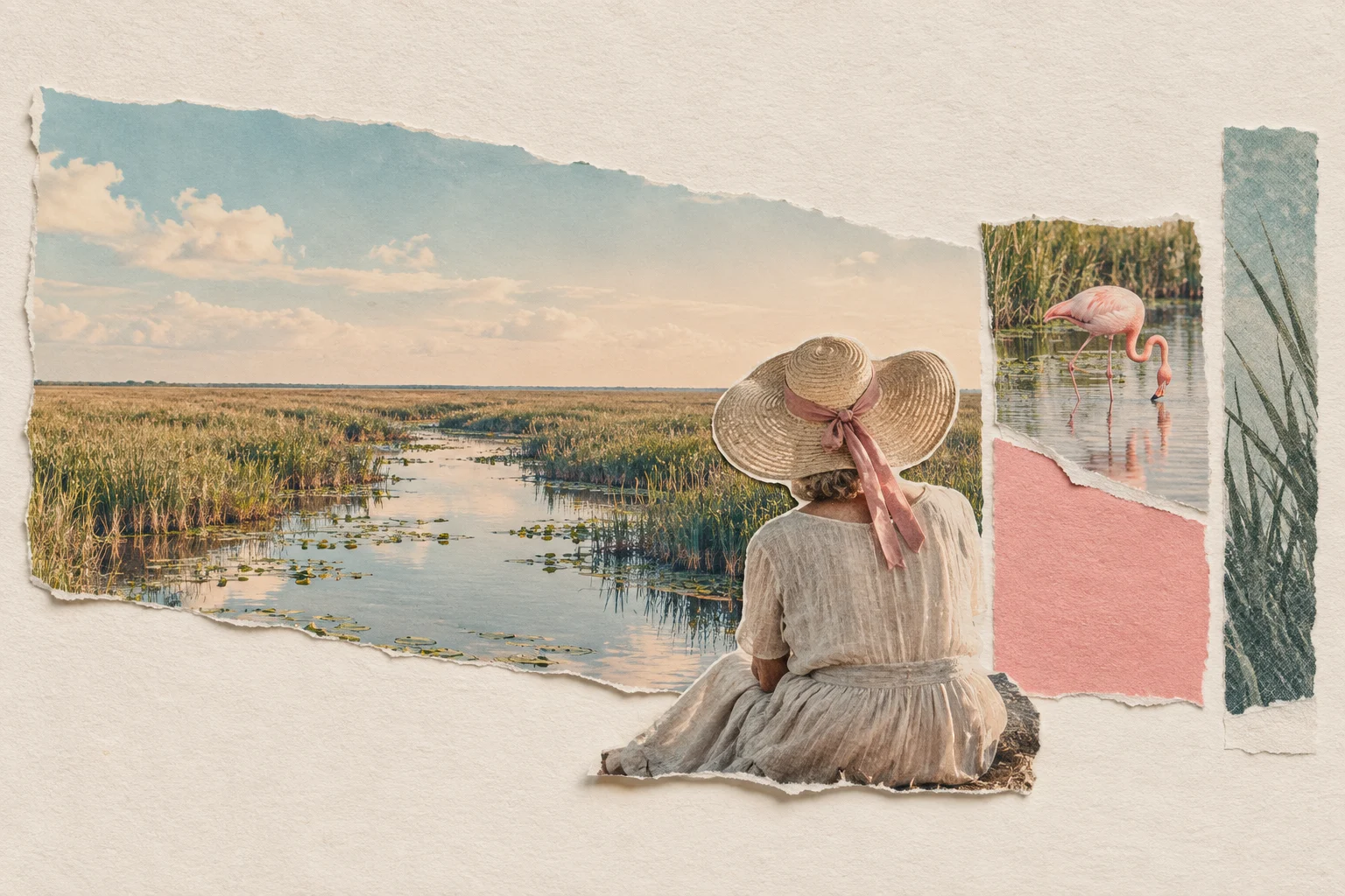 Marjory Stoneman Douglas, collage portrait for the KEVNS City Collages series