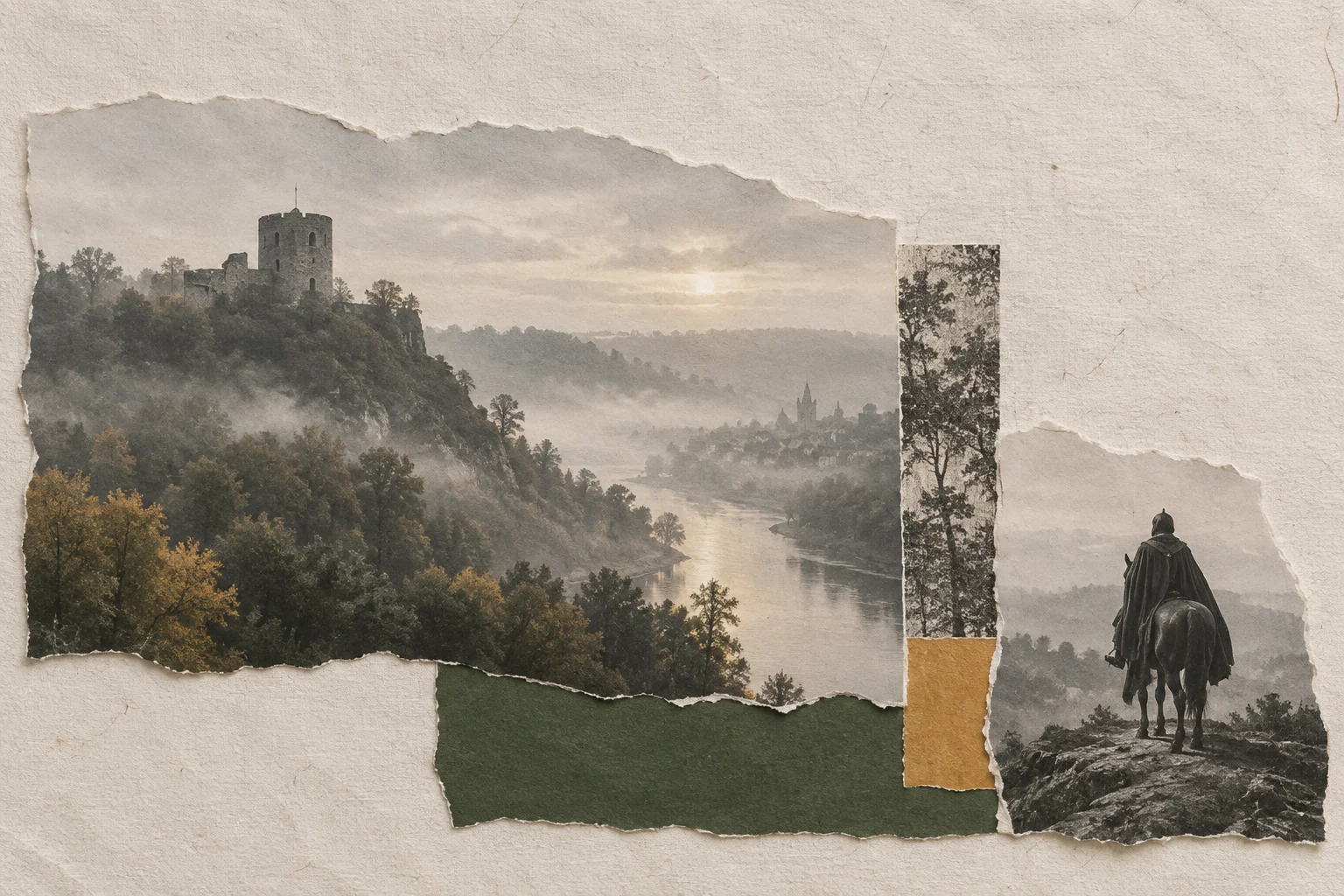 Gediminas, collage portrait for the KEVNS City Collages series