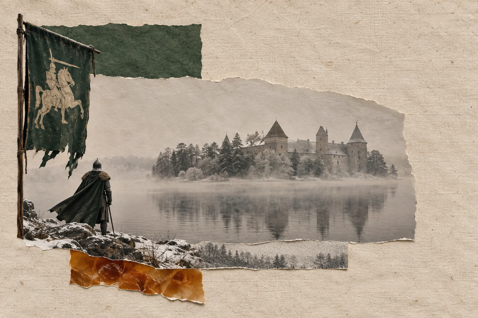 Vytautas, collage portrait for the KEVNS City Collages series